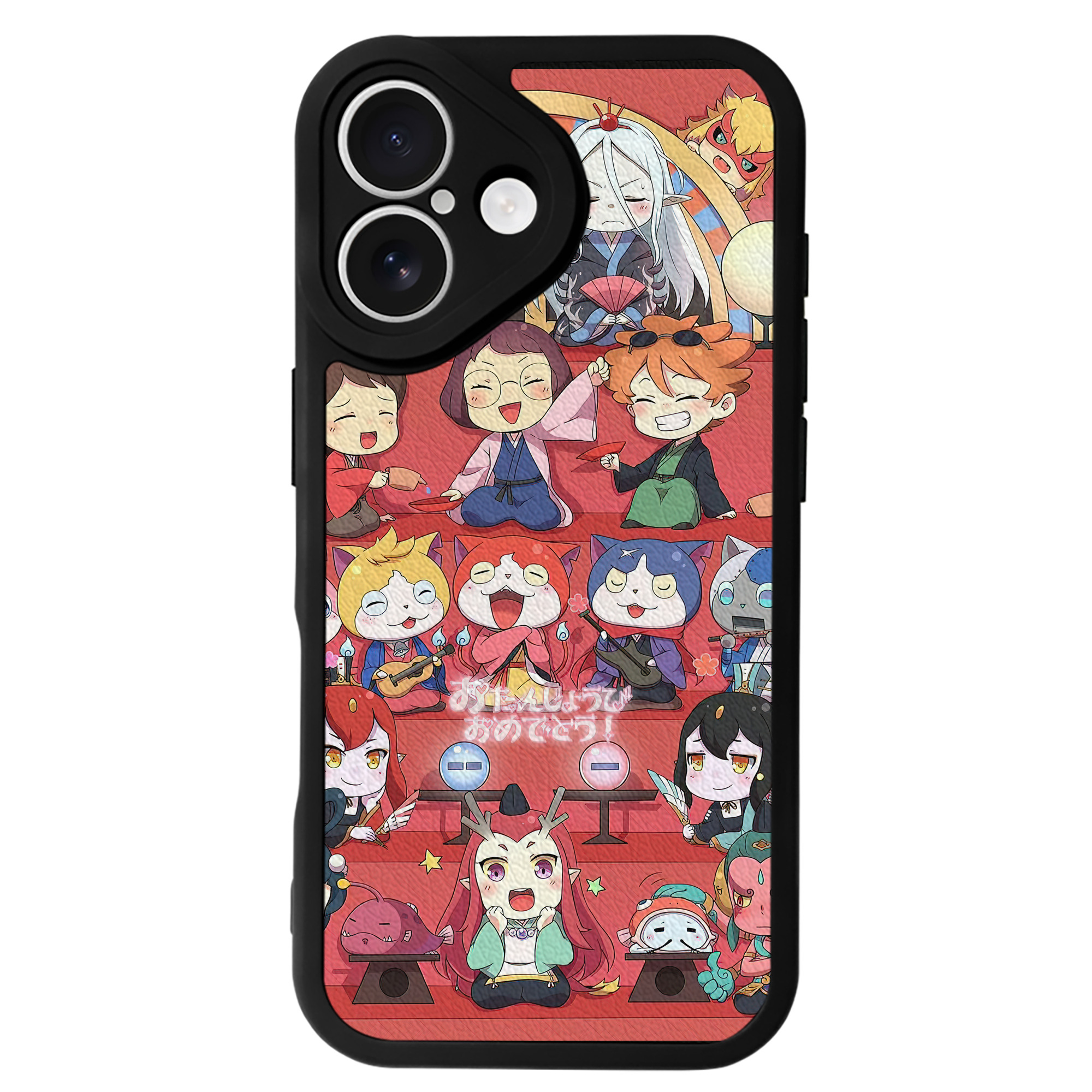 （画像用） 妖怪ウォッチ Yo-kai Watch 【iPhone 16シリーズ対応】シリコンスマホケース（レザー調） 材質：シリコン